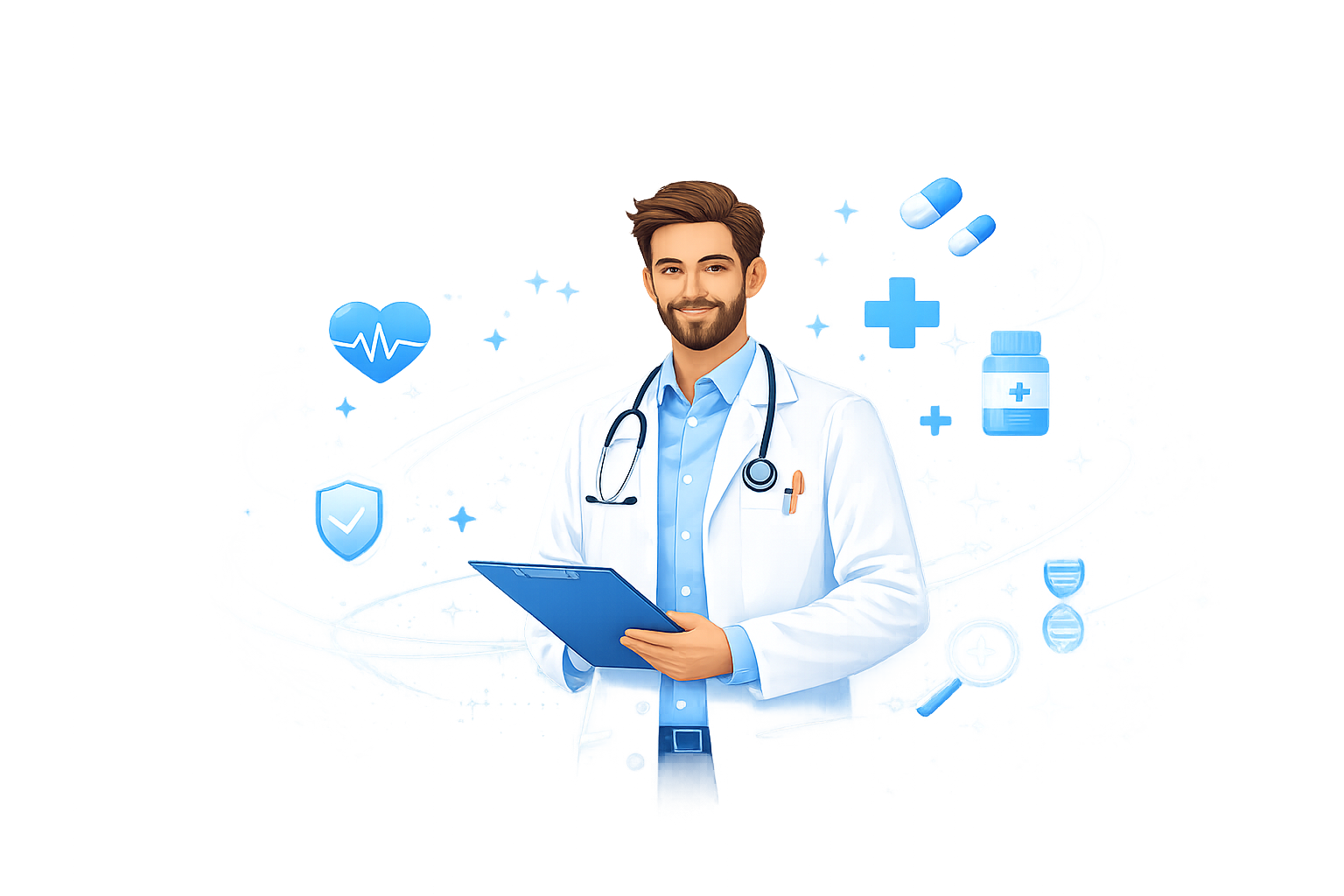 Médico especialista realizando avaliação para laudo previdenciário